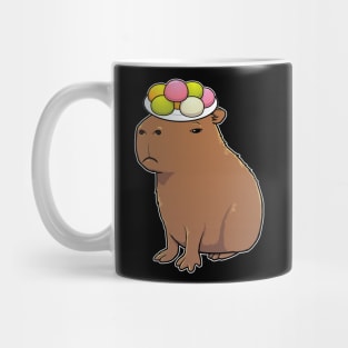 Capybara with Mochi on its head Mug
